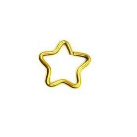 Continuous bifurcated star gold earring - CON-003