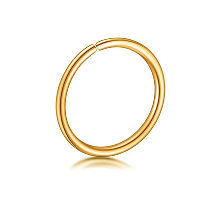 Continuous gold titanium  ring - TK-010