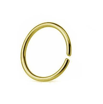 Earring Continuous bifurcated gold circle - CON-004