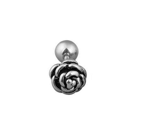 Earring for ear / cartilage rose silver - CH-054