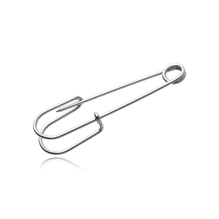 Earring safety pin silver- KU-002