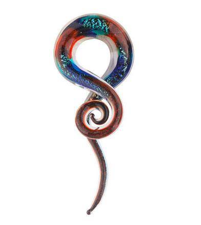 Glass Spiral swan color - right - PT-103