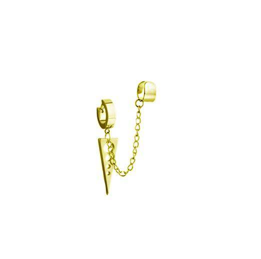 HUGGIE decorative earring with gold earring - KH-011