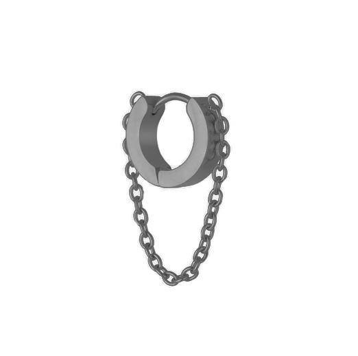 HUGGIE earring chain black - KH-003