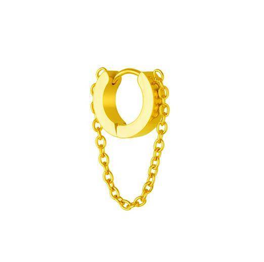 HUGGIE gold chain earring - KH-003
