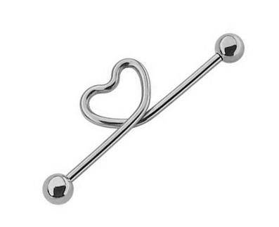 Industrial decorative silver heart - IND-006