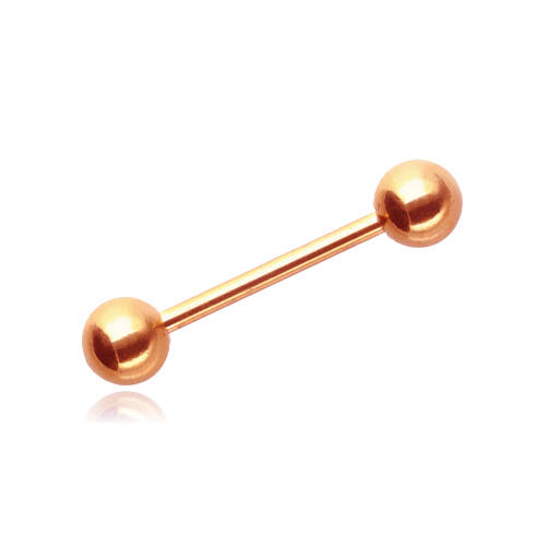 Metallic rose gold tongue earring - KJ-052