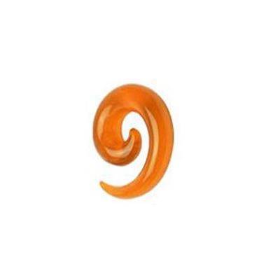 Orange transparent ear spiral - RS42