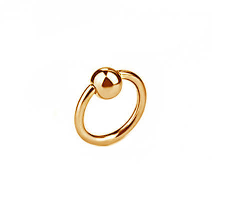 Ring with ball - rose gold - K-004