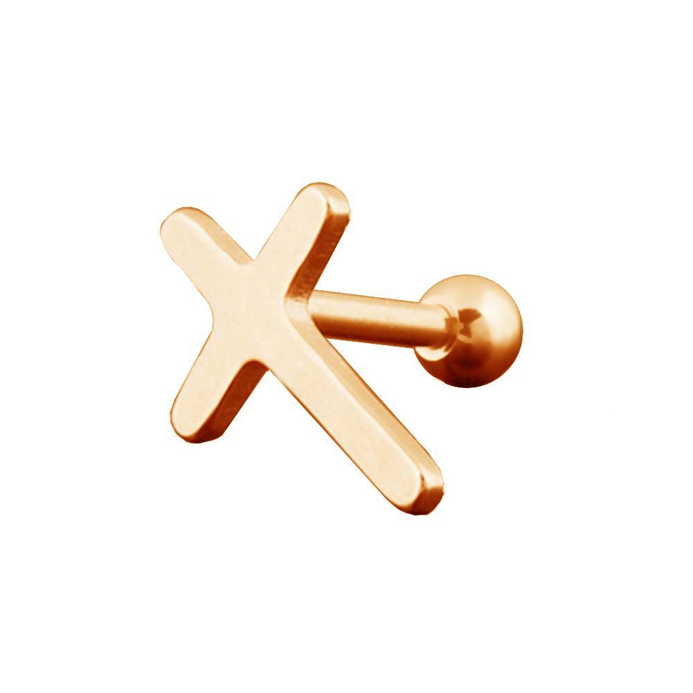 Rose gold cross earring - CH-028