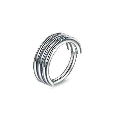 Silver  clicker   ring - K-007