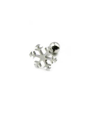 Snowflake earring / cartilage silver - CH-037