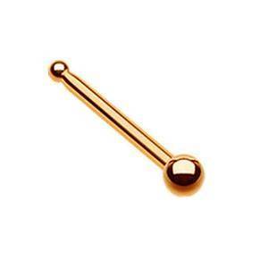 Straight nose piercing pink gold - NS-001
