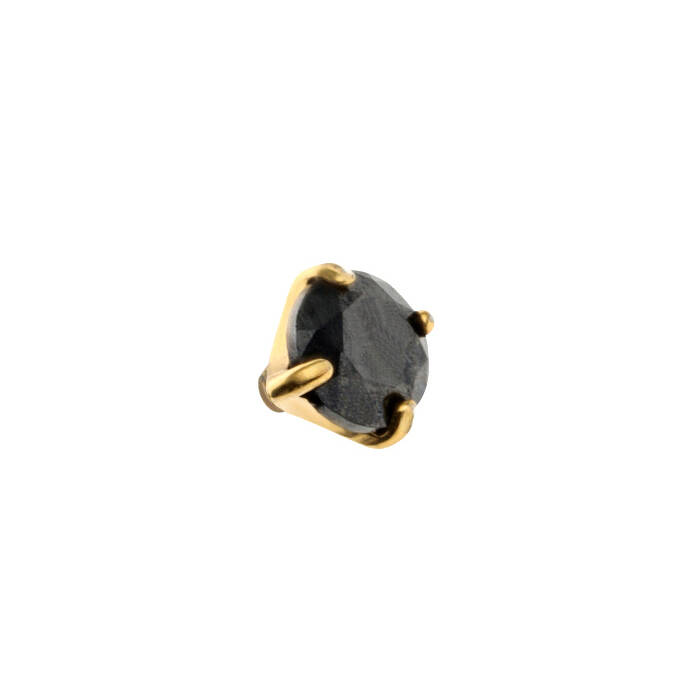 Titanium attachment for pins gold with black zirconia - TNA-066