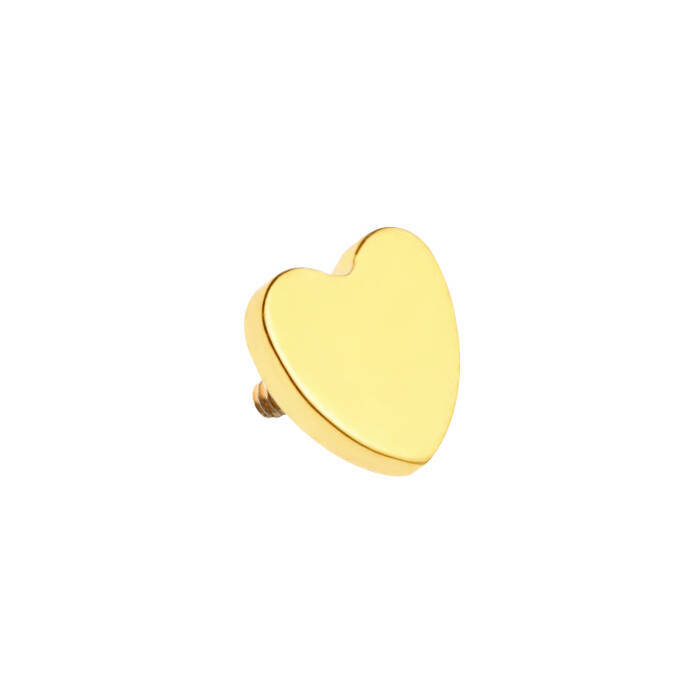 Titanium attachment for pins heart gold - TNA-019