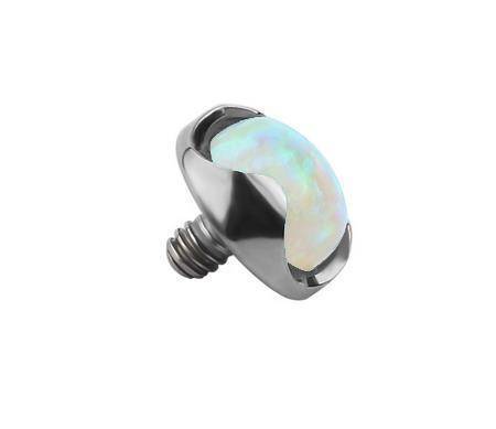Titanium attachment for pins with light blue opal OP17 - TNA-024