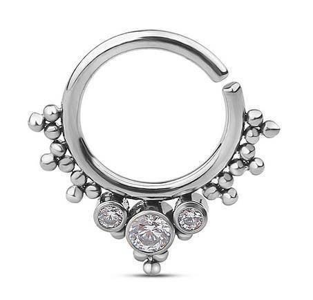 Titanium bifurcated ring Continuous - decorative - TK-027
