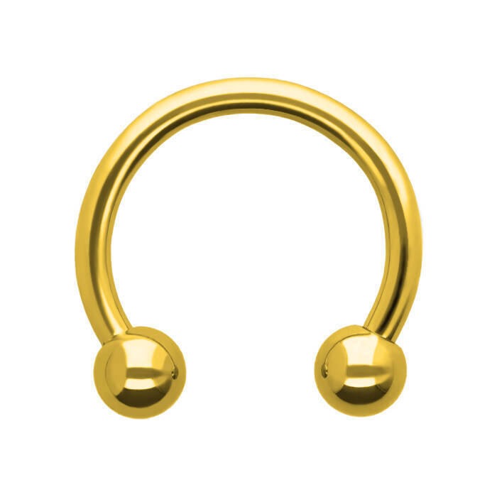 Titanium gold horseshoe - TKP-001
