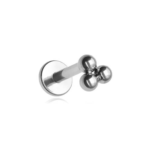 Titanium labret decorative earring - silver - TGW-057