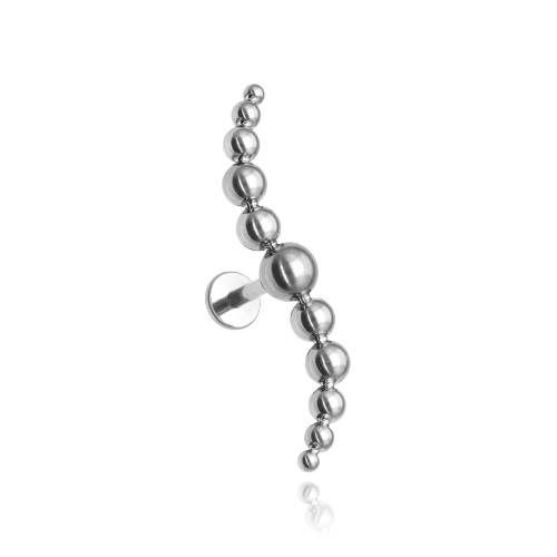 Titanium labret decorative earring - silver - TGW-064