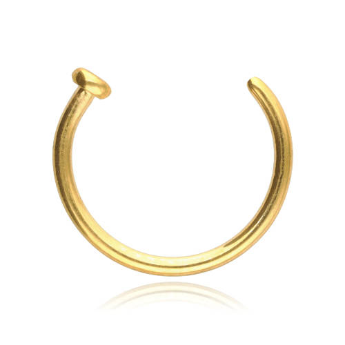 Titanium nose ring - gold - TN-014