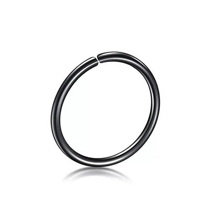 Titanium   ring Continuous black - TK-010