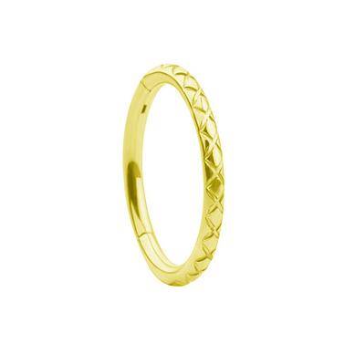 Titanium ring clicker gold cut - TK-048