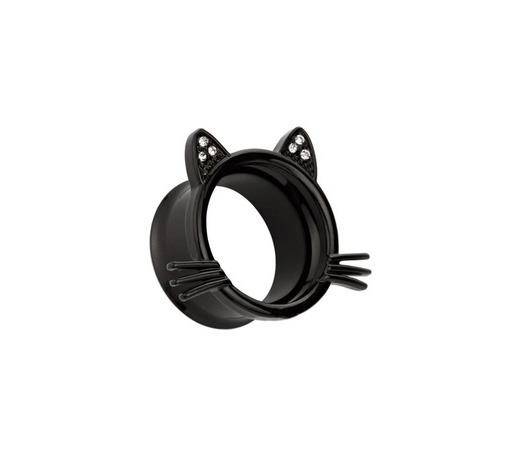 Tunnel cat black with mustache - PT-005