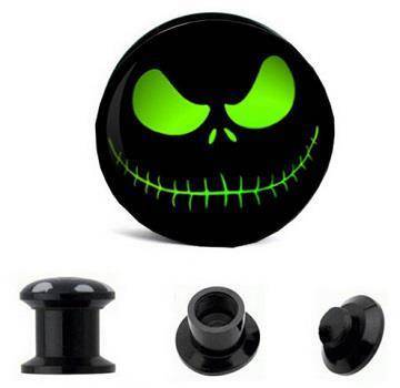Acrylic unscrewable plug - Jack from the Halloween Town - PT-037
