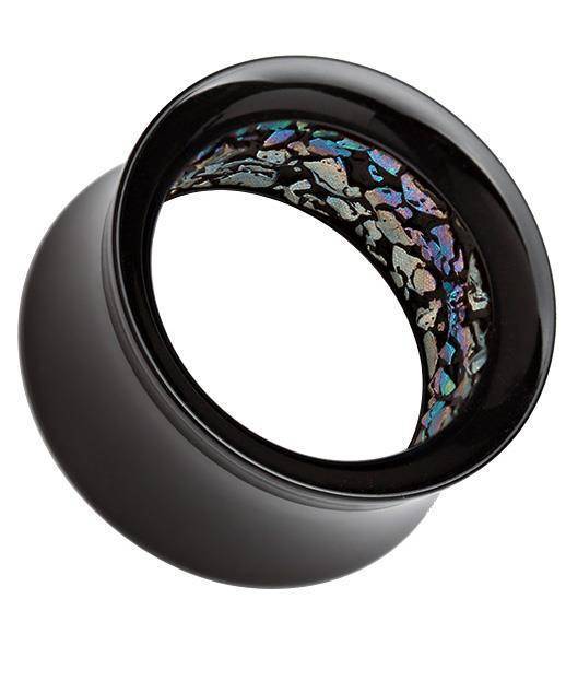 Black acrylic tunnel with decorative center - PT-040