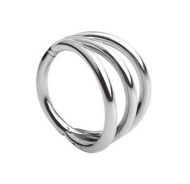 CLICKER silver titanium decorative circle - TK-036