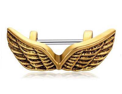 Cartilage earring - gold wings - CH-007