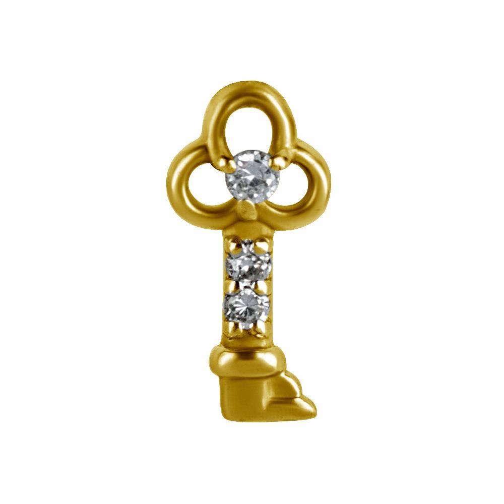 Charms - key - gold - D-004