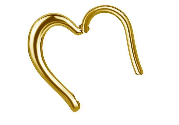 Clicker ring - heart of gold - K-020