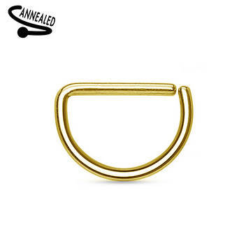 Continuous    D-ring gold ring - CON-006