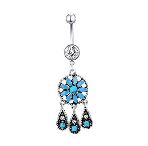 Decorative Belly button ring - dream catcher - KP-052