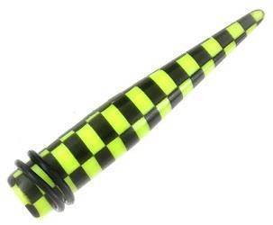 Ear taper expander - grid - yellow - RT03