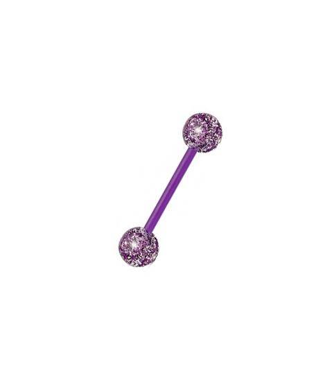 Glitter purple tongue earring - KJ-066
