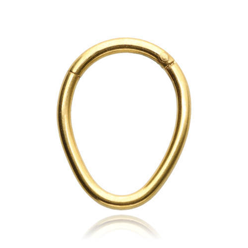 Gold drop clicker ring - K-024