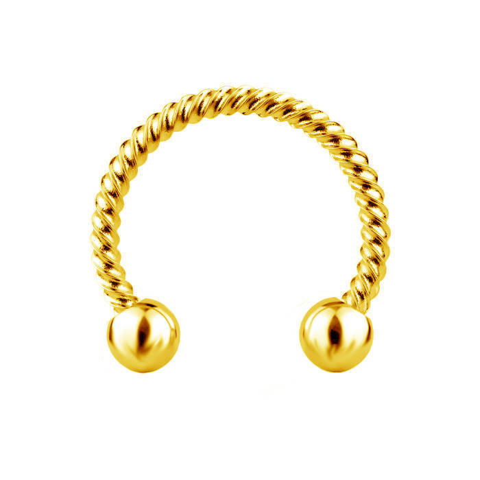 Gold twisted horseshoe - P-007