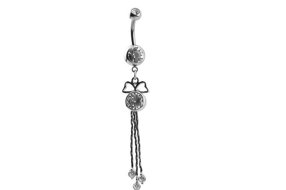 Long decorative Belly button ring - KP-059