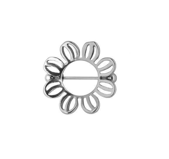 Nipple earring - flower - S-040