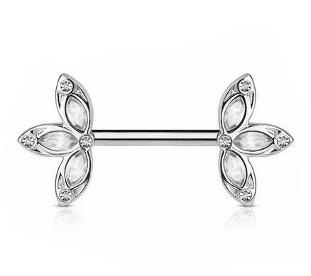 Nipple piercing - flower - S-035