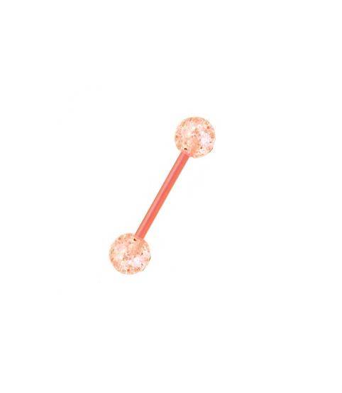 Orange glitter tongue earring - KJ-066