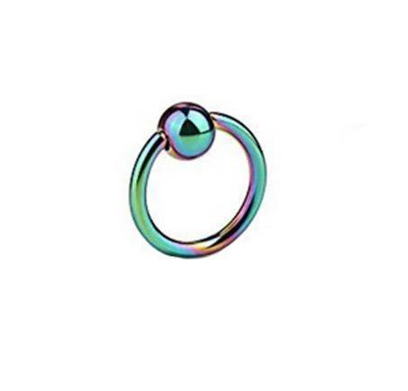 Ring with ball - colored - K-004
