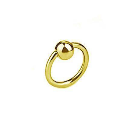 Ring with ball - gold - K-004