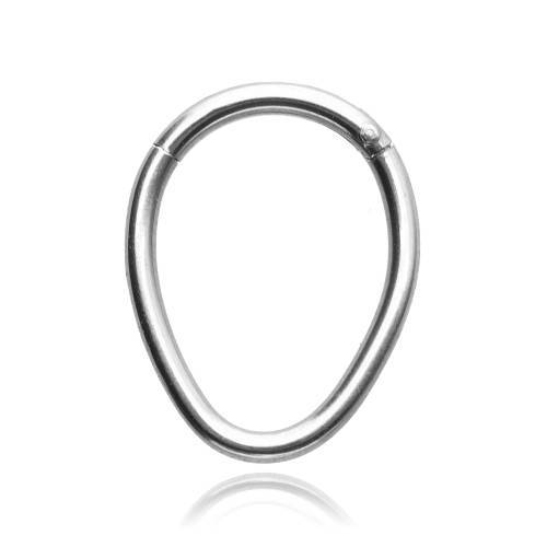 Silver drop clicker ring - K-024