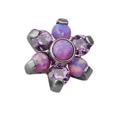 Titanium cap - purple flower - TNA-026