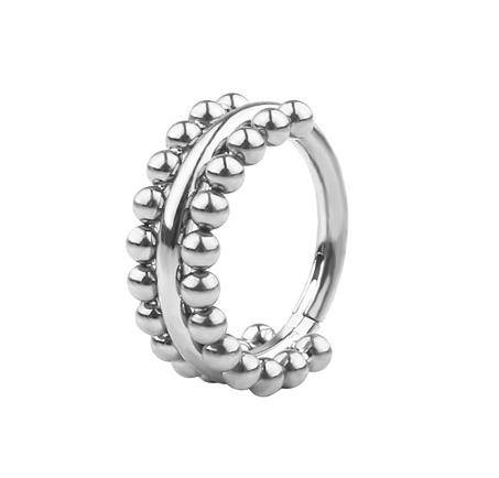 Titanium clicker ring  silver - TK-064