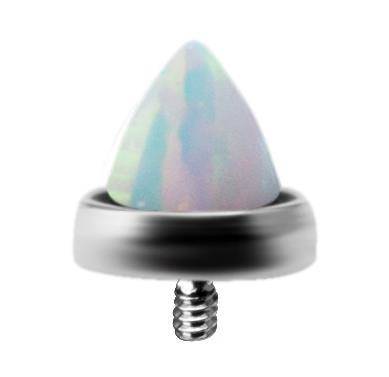 Titanium cone cap white opal - TNA-039